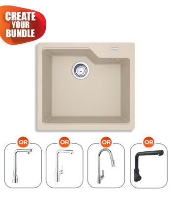 حوض مطبخ اوربان بيج تحت رخامة مربع 56×50 سم فرانكى