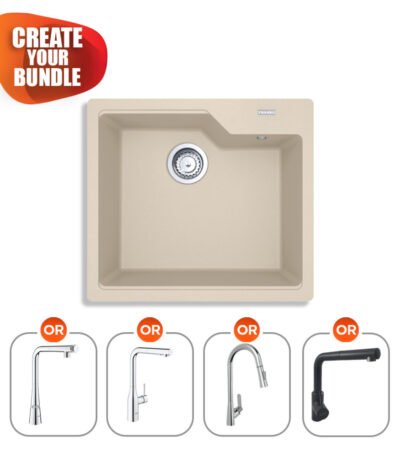 حوض مطبخ اوربان بيج تحت رخامة مربع 56×50 سم فرانكى