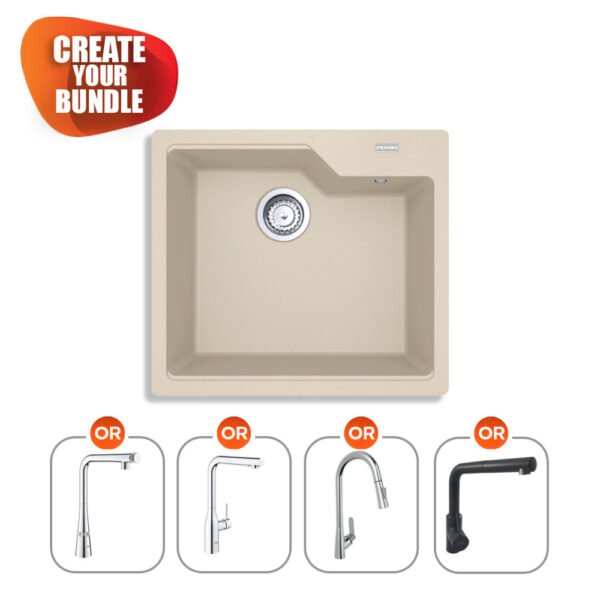 حوض مطبخ اوربان بيج تحت رخامة مربع 56×50 سم فرانكى